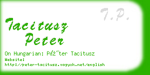 tacitusz peter business card